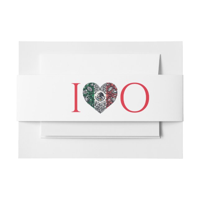 Cintas Para Invitaciones Boda Pareja de México (Anverso Ejemplo)