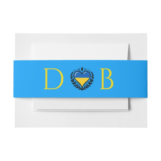 Cintas Para Invitaciones Boda Pareja de Ucrania (Anverso Ejemplo)