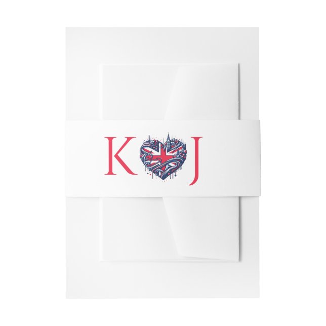 Cintas Para Invitaciones BODA Pareja del Reino Unido (Anverso Ejemplo)