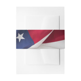 Cintas Para Invitaciones BODA PATRIÓTICA con Bandera Americana
