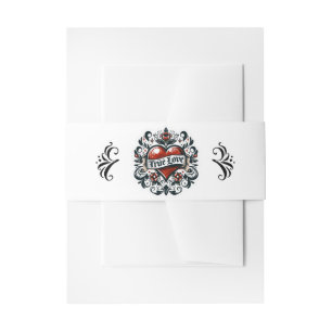 Cintas Para Invitaciones Boda Pegatina del tatuaje del corazón del amor ver