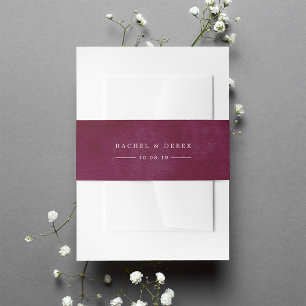 Cintas Para Invitaciones Boda personalizada de Cabernet