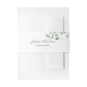 Cintas Para Invitaciones Boda personalizada de follaje ruso de eucalipto
