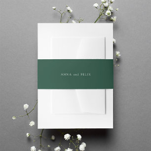Cintas Para Invitaciones Boda personalizada de Forest Green