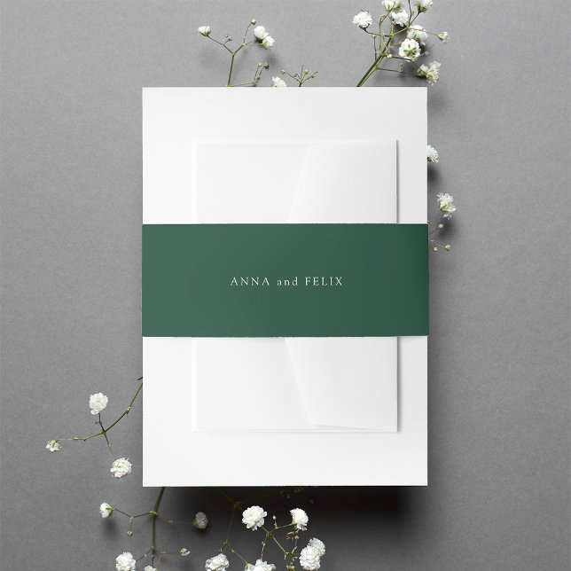 Cintas Para Invitaciones Boda personalizada de Forest Green (Subido por el creador)