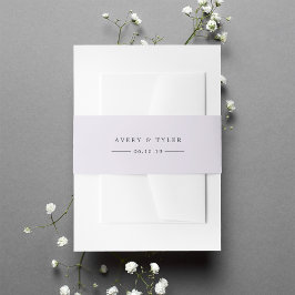 Cintas Para Invitaciones Boda personalizada de Pastel Lilac