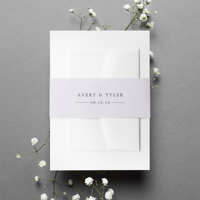 Cintas Para Invitaciones Boda personalizada de Pastel Lilac (Subido por el creador)