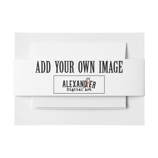 Cintas Para Invitaciones Boda personalizada o ducha de bebé (Anverso Ejemplo)