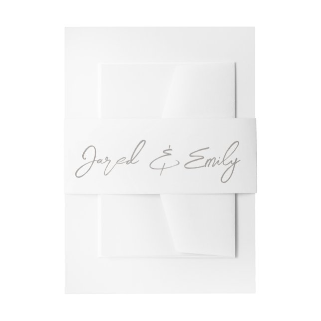 Cintas Para Invitaciones Boda personalizado (Anverso Ejemplo)