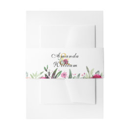 Cintas Para Invitaciones Boda personalizado color de agua floral rosa