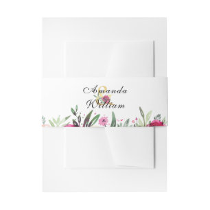 Cintas Para Invitaciones Boda personalizado color de agua floral rosa