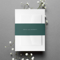 Boda personalizado de color verde de caza sólido