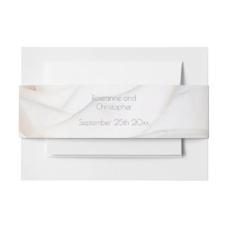 Cintas Para Invitaciones Boda personalizado de diseño de rosa blanca