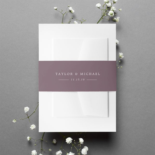 Cintas Para Invitaciones Boda personalizado de la ciruela cepillado (Subido por el creador)