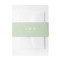 Boda personalizado de monograma sólido verde ruso
