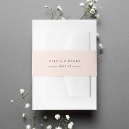 Cintas Para Invitaciones Boda personalizado de Pastel Peach