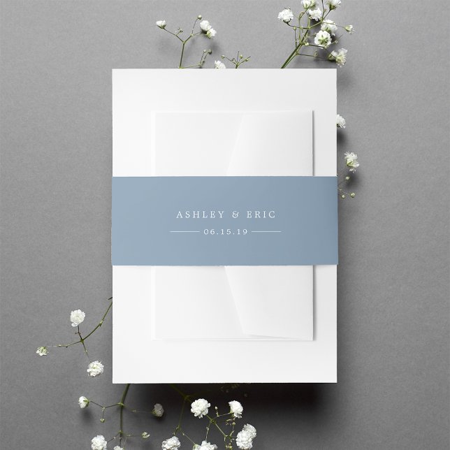 Cintas Para Invitaciones Boda personalizado Dusty Blue (Subido por el creador)