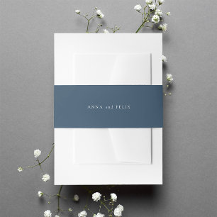 Cintas Para Invitaciones Boda personalizado Harbour Blue