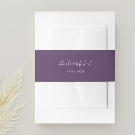 Cintas Para Invitaciones Boda personalizado púrpura