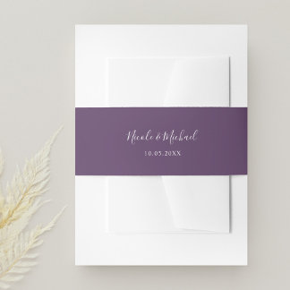 Cintas Para Invitaciones Boda personalizado púrpura