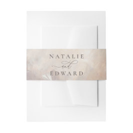 Cintas Para Invitaciones Boda pintado abstracto beige y crema