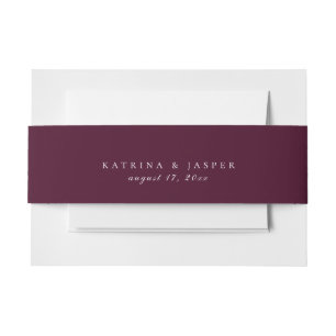 Cintas Para Invitaciones Boda púrpura de Pluma sólida