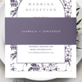 Cintas Para Invitaciones Boda púrpura simple mínimo