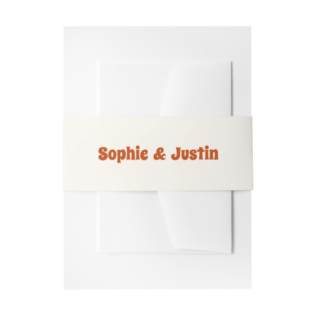 Cintas Para Invitaciones Boda Retro Moderna (Anverso Ejemplo)