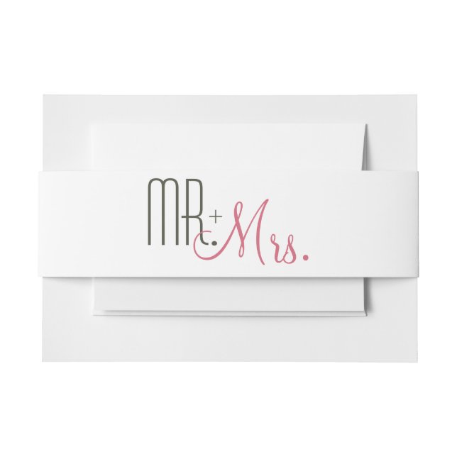 Cintas Para Invitaciones Boda retro moderno (Anverso Ejemplo)