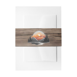 Cintas Para Invitaciones Boda Rocky Forest Woodland Sunset