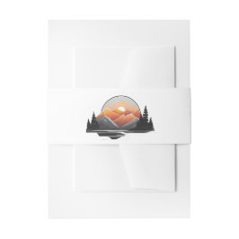 Cintas Para Invitaciones Boda Rocky Forest Woodland Sunset