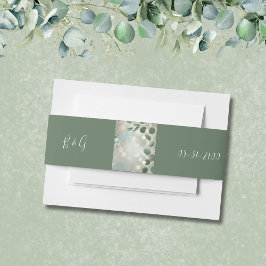 Cintas Para Invitaciones Boda Romantic Sage Green Eucalyptus