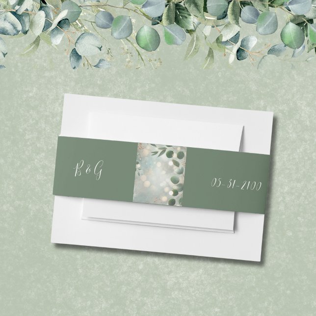 Cintas Para Invitaciones Boda Romantic Sage Green Eucalyptus (Subido por el creador)