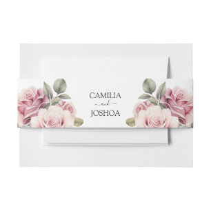 Cintas Para Invitaciones Boda Romántica Elegante Chic Moderna Rosa