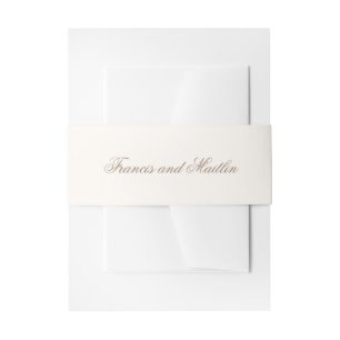 Cintas Para Invitaciones Boda Romántica Marrón Elegante