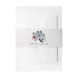 Cintas Para Invitaciones Boda romántico de flores azules rosas