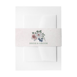 Cintas Para Invitaciones Boda romántico de flores de la marina blanca rosa