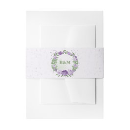 Cintas Para Invitaciones boda romántico de flores moradas