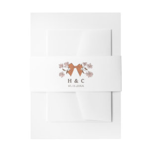 Cintas Para Invitaciones Boda romántico de terracota bow floral