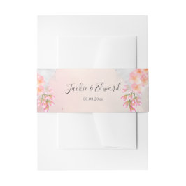 Cintas Para Invitaciones Boda Romántico Floral Rosa
