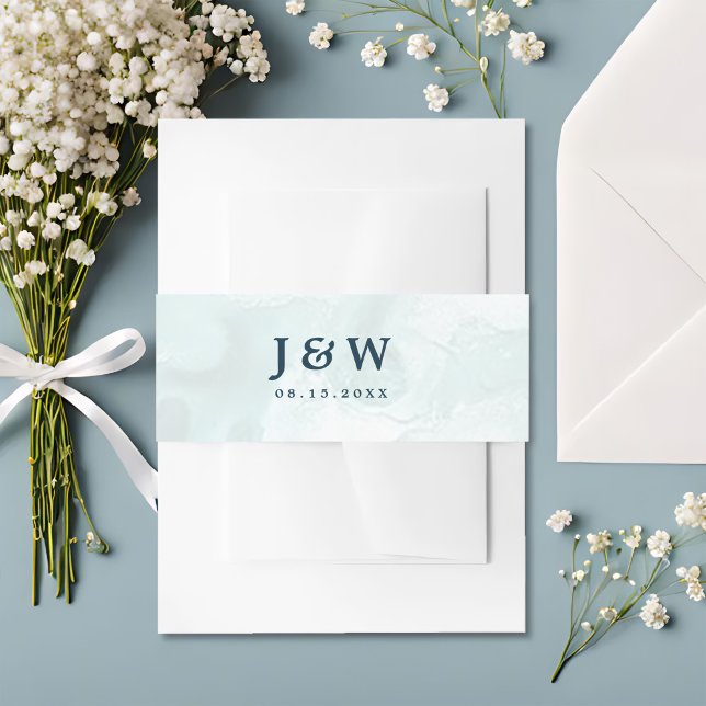 Cintas Para Invitaciones Boda Rosa azul moderno y de moda (Subido por el creador)