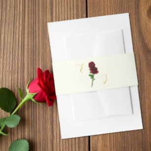 Cintas Para Invitaciones Boda Rosa de Ivory Gold