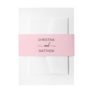 Cintas Para Invitaciones Boda rosada negra CONOCIDA moderna personalizada