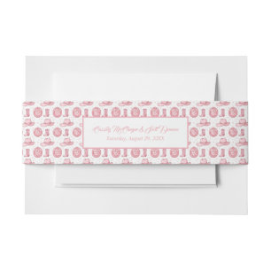 Cintas Para Invitaciones Boda rosado de país ruso
