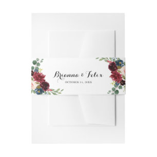 Cintas Para Invitaciones Boda ruso de caligrafía borgoñesa