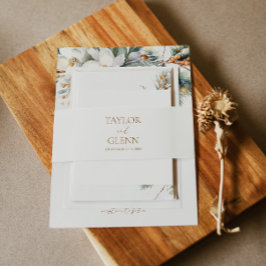 Cintas Para Invitaciones Boda ruso Minimalista beige marrón