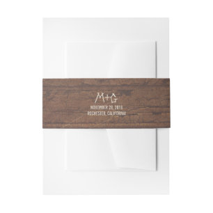 Cintas Para Invitaciones Boda Rustic Barn Wood
