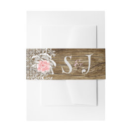 Cintas Para Invitaciones Boda Rustic Barn Wood & Lace