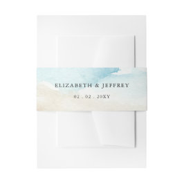 Cintas Para Invitaciones Boda Rustic Watercolor Ocean Sea Summer Beach