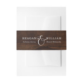 Cintas Para Invitaciones Boda Rustic Wood personalizada